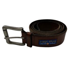 Fossil Men's Classic Brown Leather Belt with Vintage-Style Buckle‎ Size 36